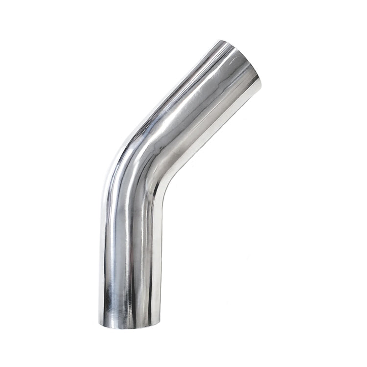 5.000" OD 14ga 45° Mandrel Bend - Polished OD - 6061 Aluminum - (7.000" CLR / 4.000" Legs)