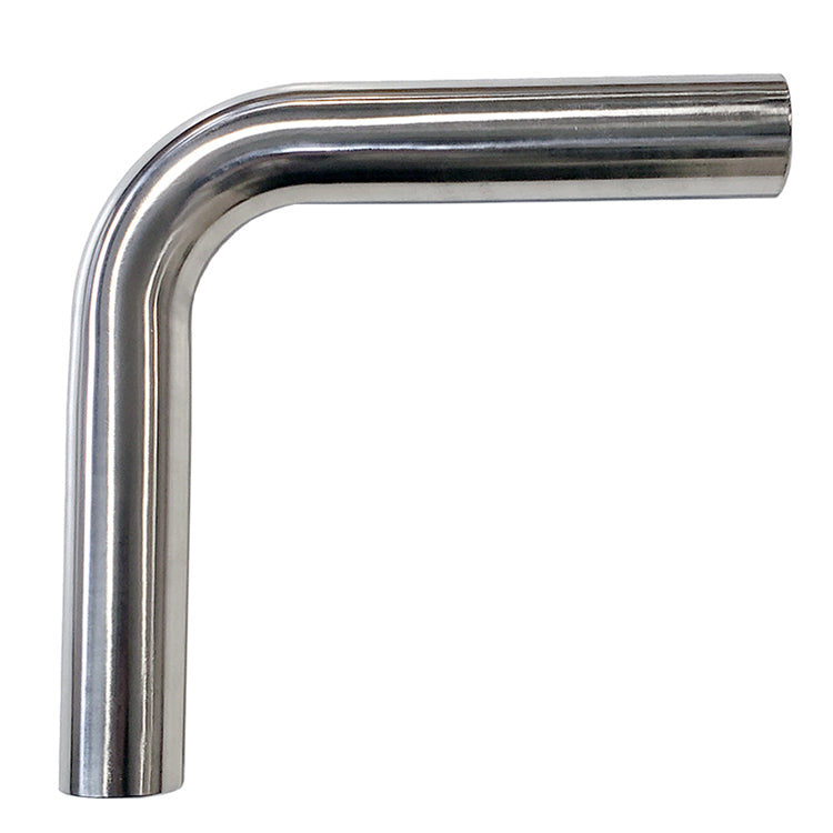 1.750" 16ga 90° Mandrel Bend - (2.625" CLR / 6.000" Legs) - Polished OD - 304 Stainless