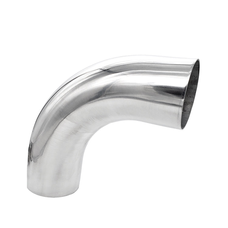 4.000" OD 14ga 90° Mandrel Bend - Polished OD - 6061 Aluminum - (6.000" CLR / 4.000" Legs)