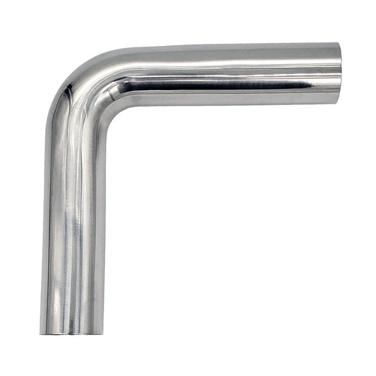 1.750" 16ga Tight Radius 90° Mandrel Bend - (1.750" CLR / 6.000" Legs) - Polished OD - 304 Stainless