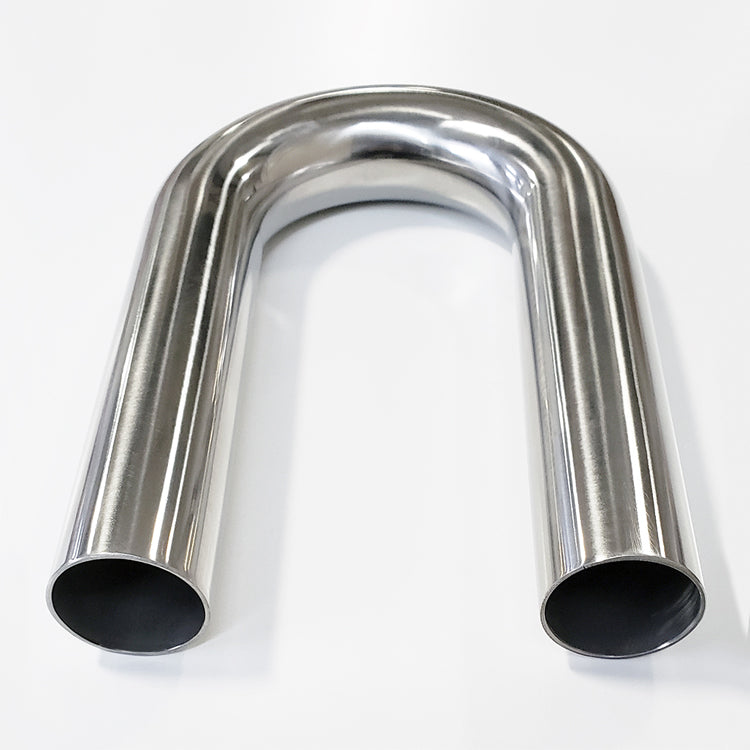 2.000" 16ga 180° Mandrel Bend - (3.000" CLR / 6.000" Legs) - Polished OD - 304 Stainless