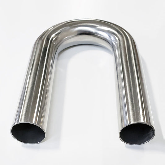 3.000" 16ga 180° Mandrel Bend - (4.500" CLR / 6.000" Legs) - Polished OD - 304 Stainless