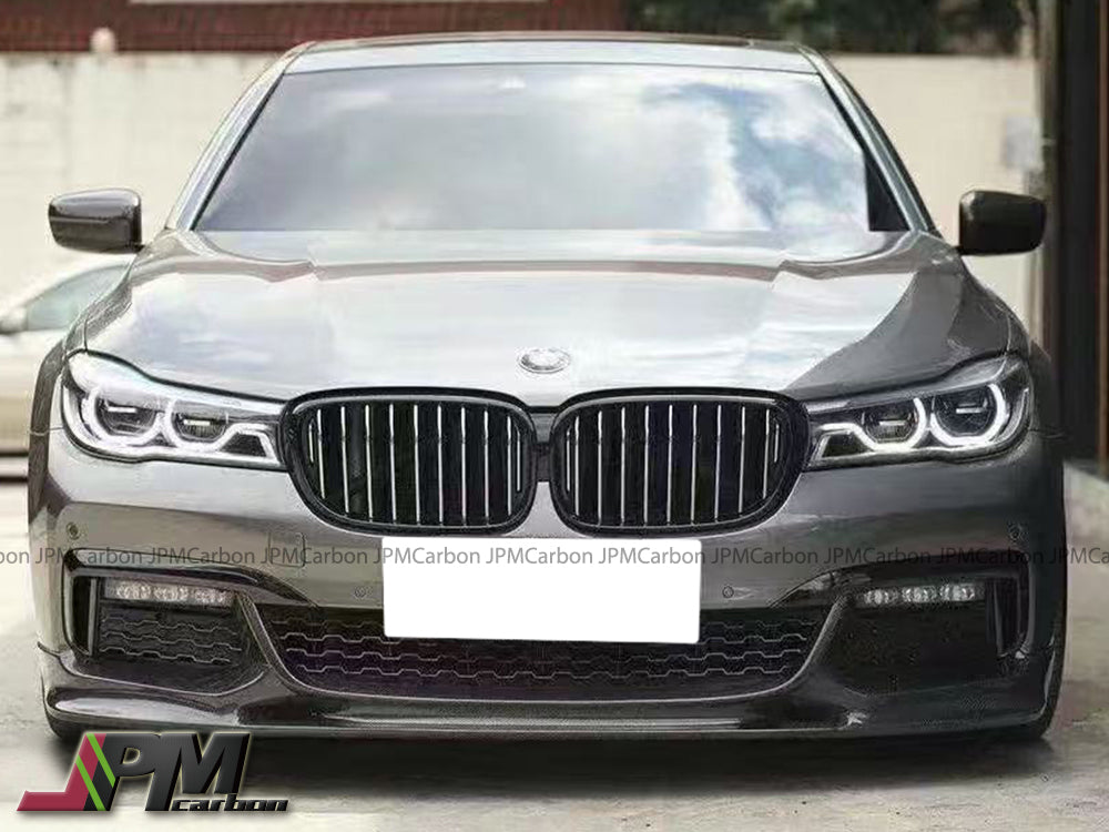 [JPMCarbon] 3D Style Carbon Fiber Front Bumper Add-on Lip Fits For 2016-2018 BMW G11 G12 7-Series Pre-facelift with M-sport Package Only