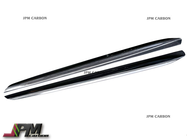 M Performance Style Carbon Fiber Side Skirt Add-on Lip Fits For 2019-2024 BMW G20 G21 G28 3-Series with M-sport Package Only