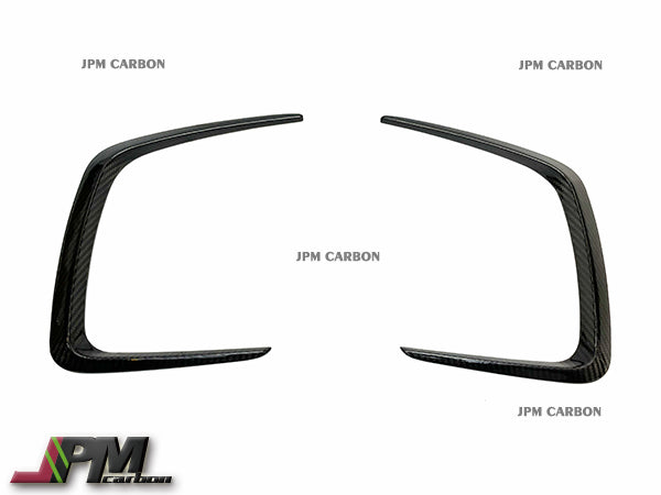 [JPMCarbon] Carbon Fiber Engine Hoods Vent Trims Fins Fits For 2020-2025 BMW G80 M3 / G82 M4 Only