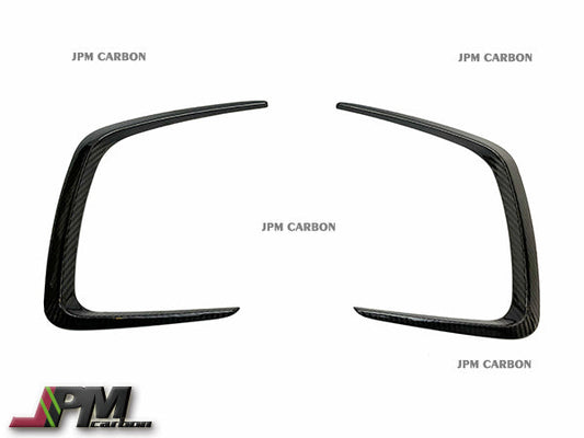 [JPMCarbon] Carbon Fiber Engine Hoods Vent Trims Fins Fits For 2020-2025 BMW G80 M3 / G82 M4 Only