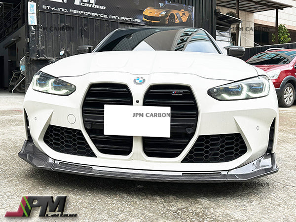 [JPMCarbon] V Style Carbon Fiber Front Bumper Add-on Lip Fits For 2020-2025 BMW G80 M3 / G82 M4 Only
