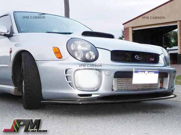 [JPMCarbon] DP Style Carbon Fiber Front Bumper Add-on Lip Fits For 2001-2002 Subaru WRX STI GDA Only