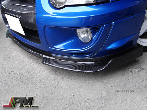 [JPMCarbon] DP Style Carbon Fiber Front Bumper Add-on Lip Fits For 2003-2005 Subaru WRX STI GDB Only