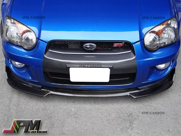 [JPMCarbon] DP Style Carbon Fiber Front Bumper Add-on Lip Fits For 2003-2005 Subaru WRX STI GDB Only