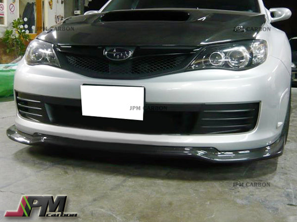 [JPMCarbon] VR Style Carbon Fiber Front Bumper Add-on Lip Fits For 2008-2010 Subaru WRX STI GRB Only