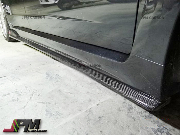 [JPMCarbon] CS Style Carbon Fiber Side Skirt Add-on Lips Fits For 2008-2010 Subaru WRX STI GRB Only
