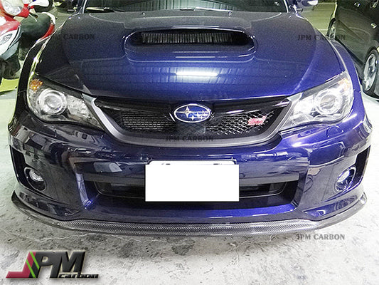 [JPMCarbon] CS Style Carbon Fiber Front Bumper Add-on Lip Fits For 2011-2014 Subaru WRX STI GVF Only