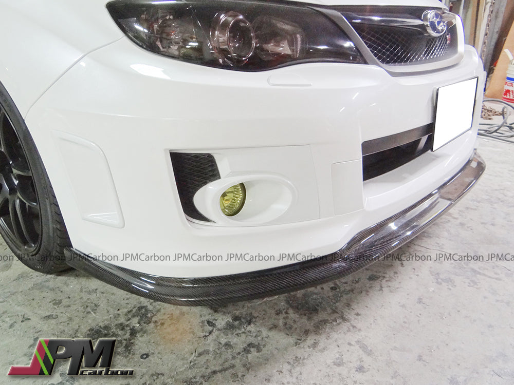 [JPMCarbon] VR Style Carbon Fiber Front Bumper Add-on Lip Fits For 2011-2014 Subaru WRX STI GVF Only