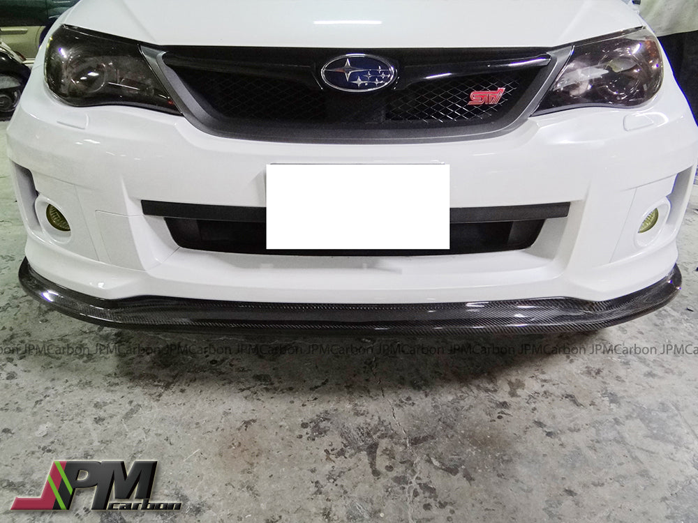 [JPMCarbon] VR Style Carbon Fiber Front Bumper Add-on Lip Fits For 2011-2014 Subaru WRX STI GVF Only