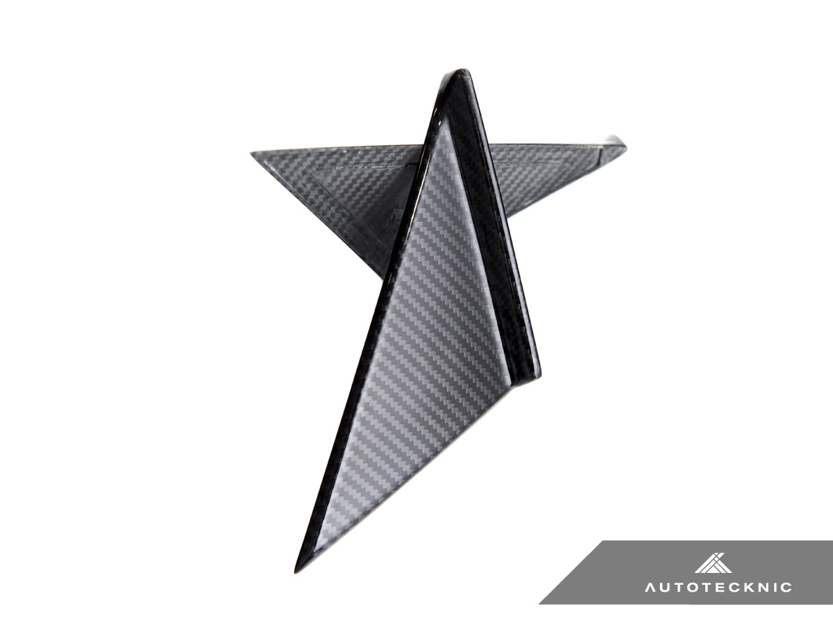 AutoTecknic Version III Dry Carbon Side Mirror Wind Deflector Set - A90 Supra 2020-Up