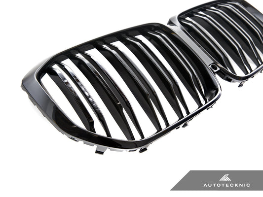 AutoTecknic Dual-Slats Gloss Black Front Grille - G05 X5 Pre-LCI