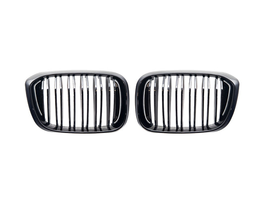 AutoTecknic Dual-Slats Gloss Black Front Grille Set - BMW G01 X3 | G02 X4 Pre-LCI