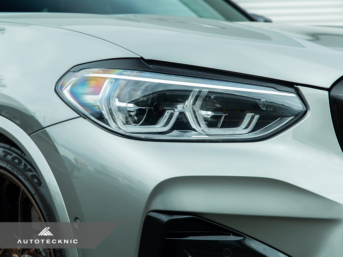 AutoTecknic Carbon Fiber Headlight Trim Set - BMW G01 X3 / G02 X4