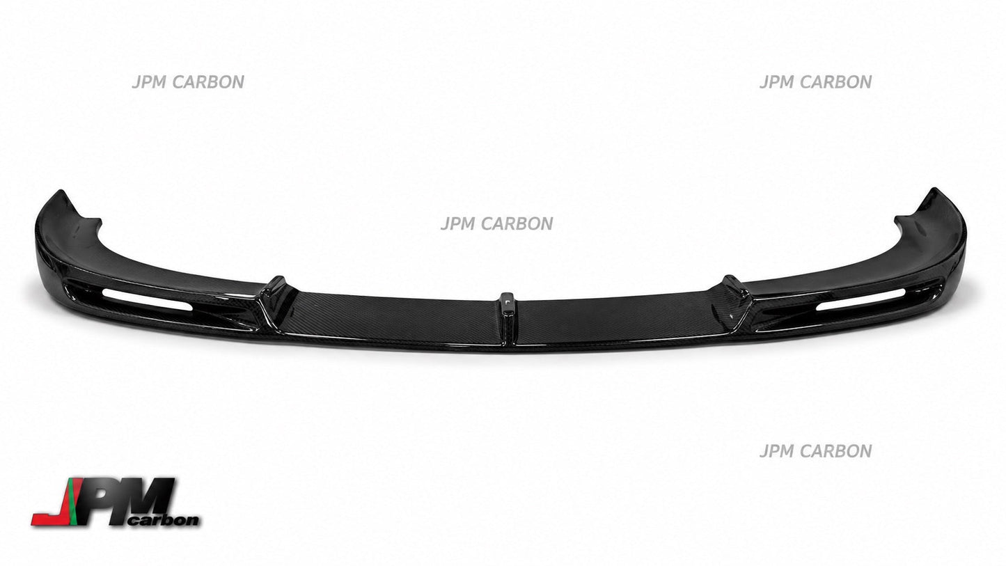 V Style Carbon Fiber Front Bumper Add-on Lip Fits For 2012-2014 Mercedes-Benz W204 C204 Facelift C63 Only