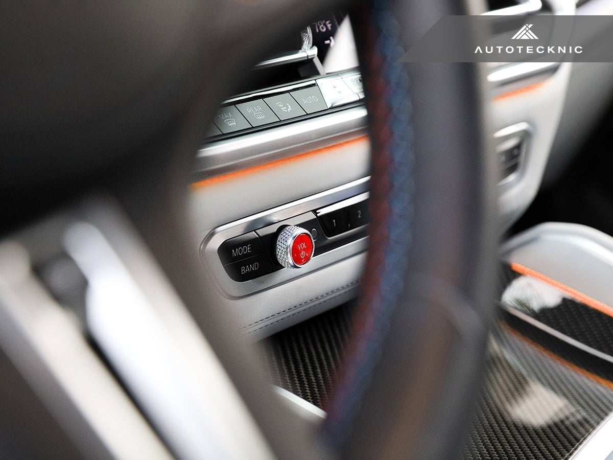 AutoTecknic Bright Red Audio Volume Button - F97 X3M | F98 X4M LCI