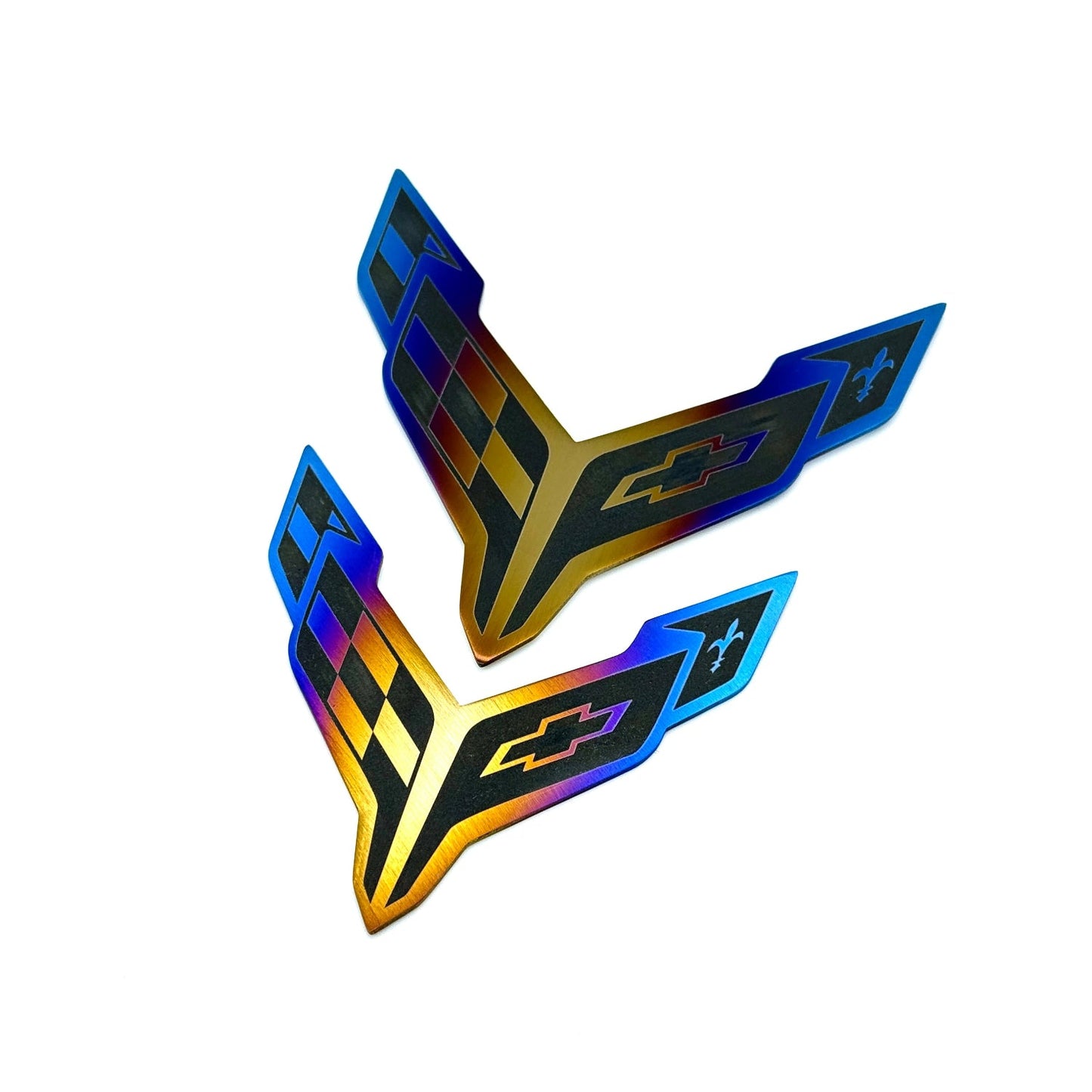 JDC Titanium Front & Rear Badges (2020+ C8 Corvette)