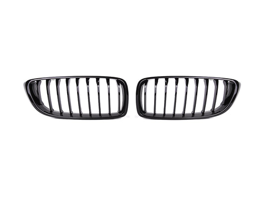 AutoTecknic Gloss Black Front Grille Set - BMW F32/ F36 4-Series