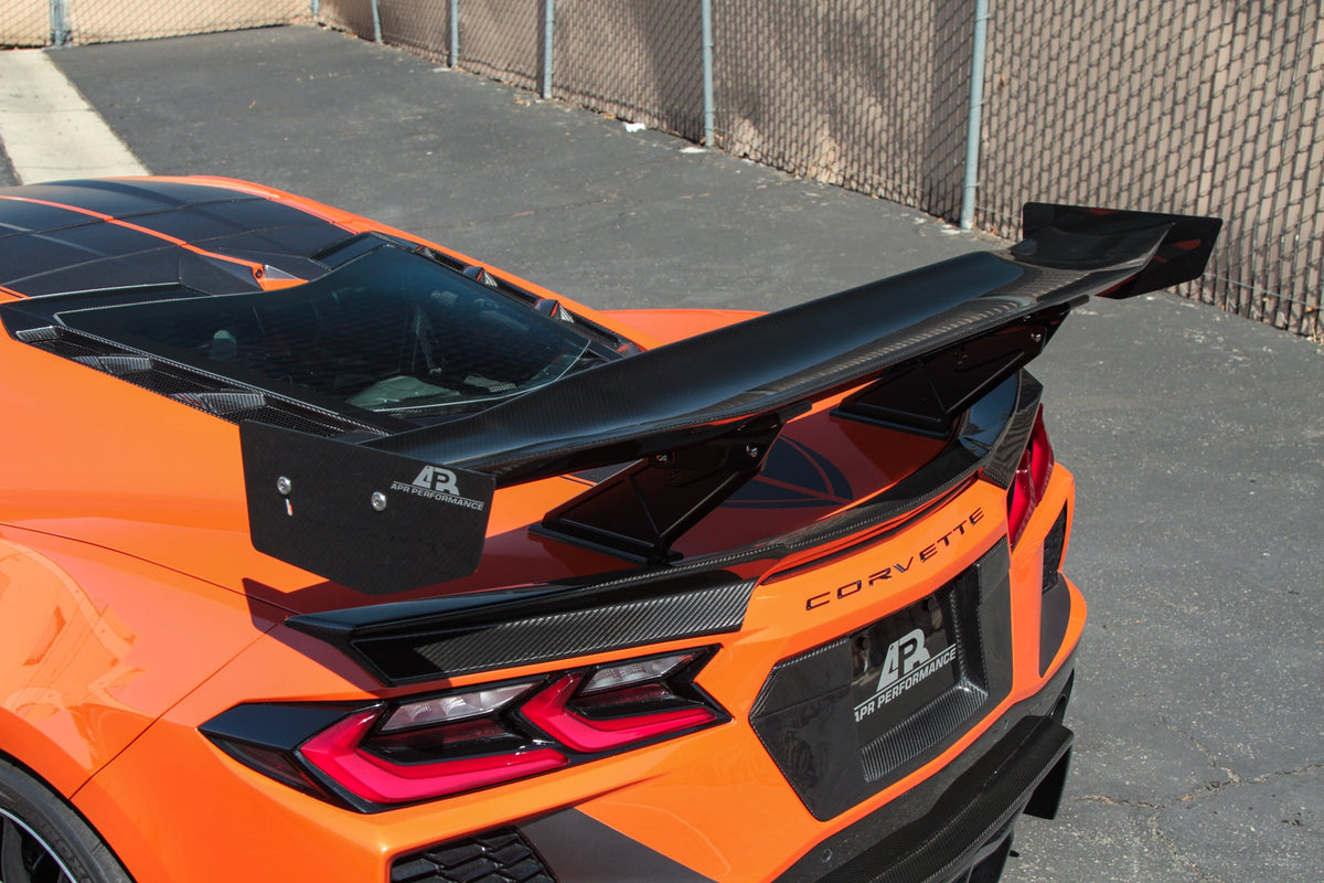 GTC-500 Carbon Fiber Adjustable Wing - Chevrolet Corvette C8 Convertible
