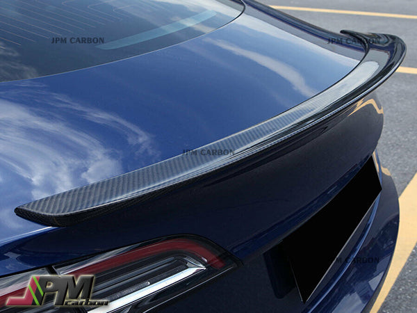 [JPMCarbon] OEM Style Carbon Fiber Trunk Spoiler Fits For 2017-2023 Tesla Model 3 Only