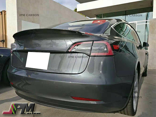 [JPMCarbon] S Style Carbon Fiber Trunk Spoiler Fits For 2017-2023 Tesla Model 3 Only