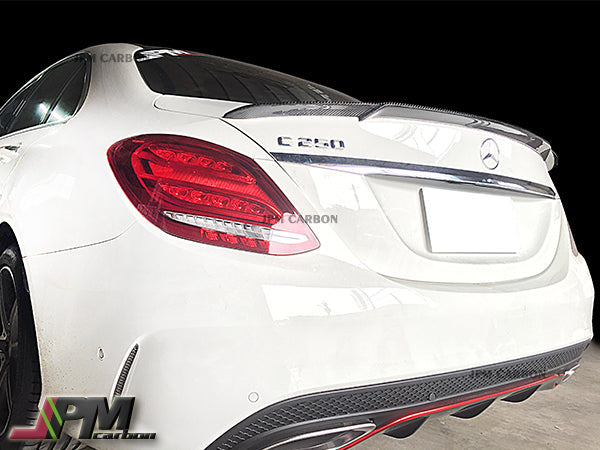 [JPMCarbon] B Style Carbon Fiber Trunk Spoiler Fits For 2015-2021 Mercedes-Benz W205 C-Class Sedan Only