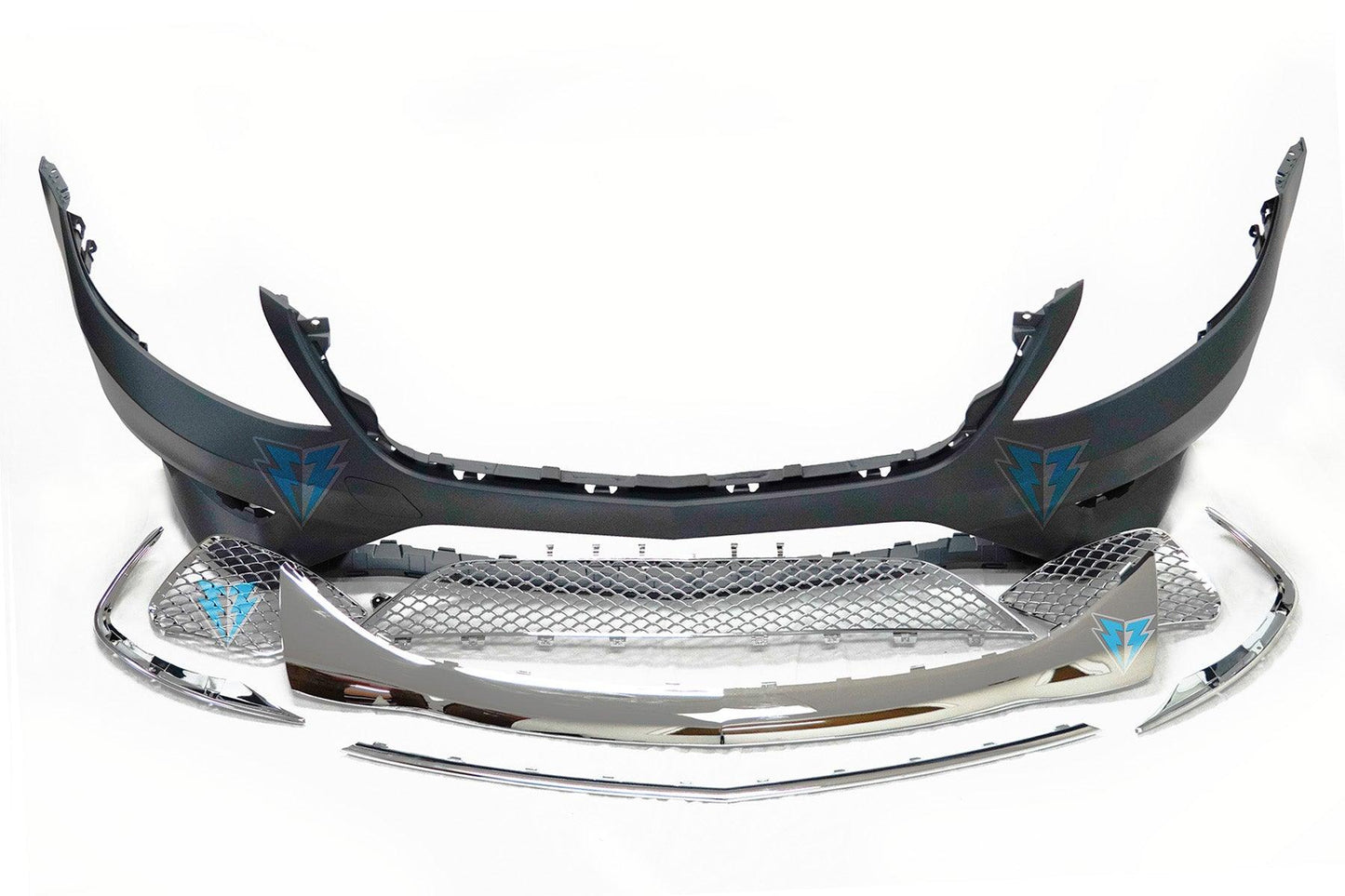 2014-2017 Mercedes Benz (W222) Pre-Facelift S-Class to S63 / S65 AMG Style Front Bumper Conversion Kit