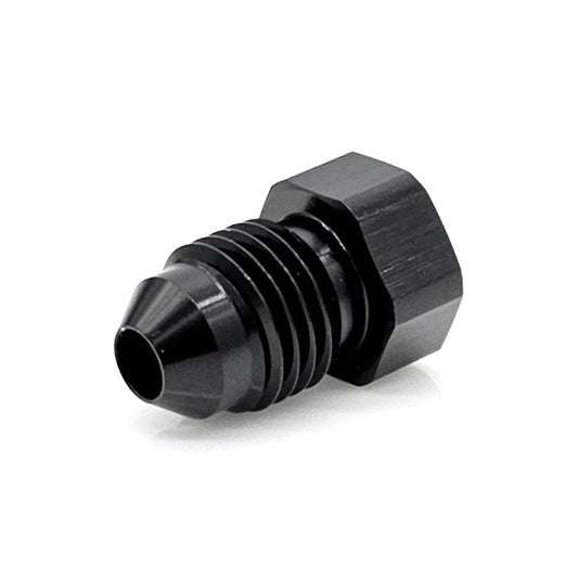 -6AN AN Flare Hex Plug, 6061 Aluminum, Black Hard Anodized