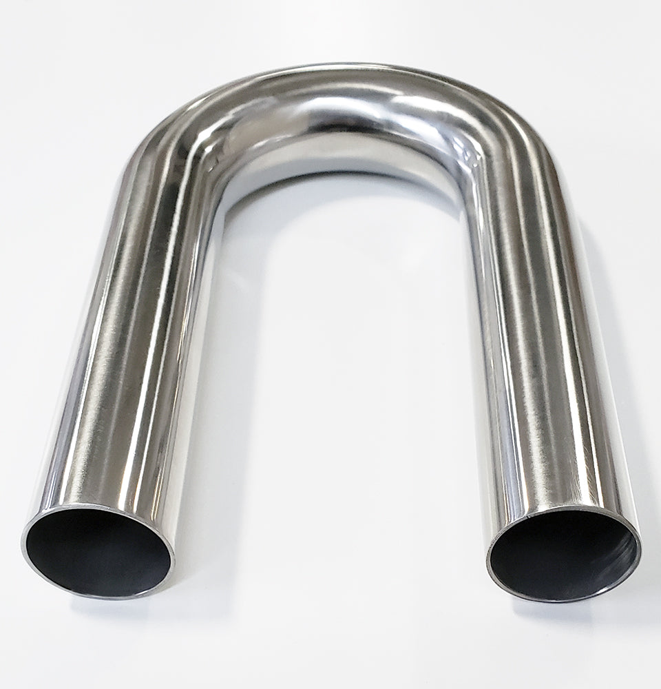 1.250" OD 16ga 180° Mandrel Bend - Polished OD - 6061 Aluminum - (1.875" CLR / 6.000" Legs)