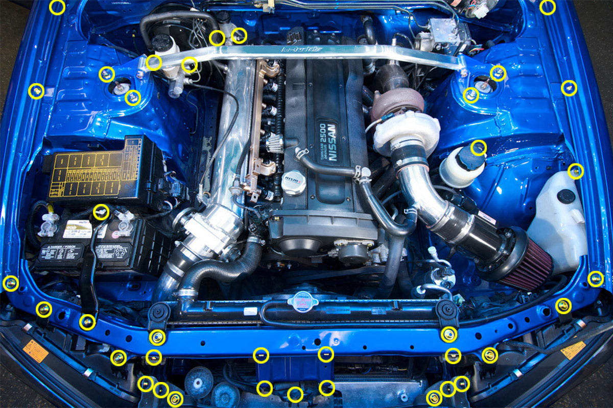 Nissan Skyline R34 (1998-2002) Titanium Engine Bay Kit - Island Racewerks