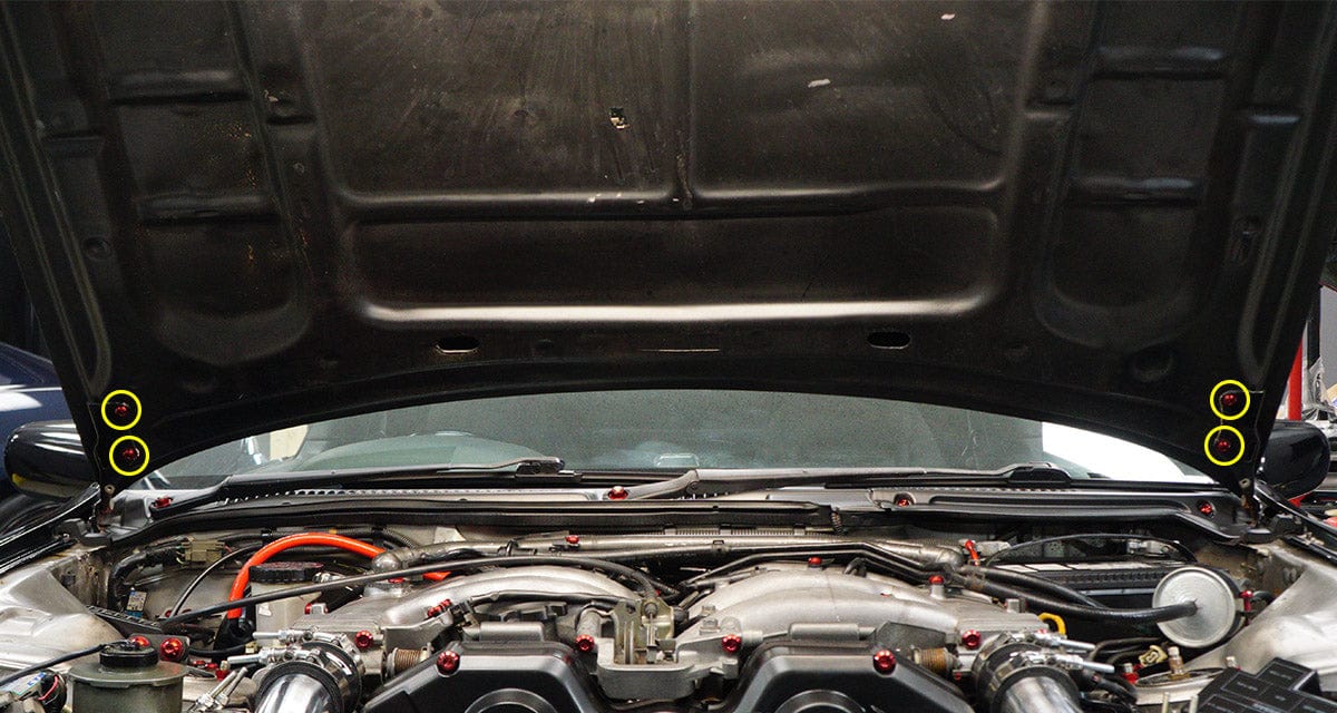 Titanium Hardware Hood Kit - Nissan 300ZX (1990-1999)