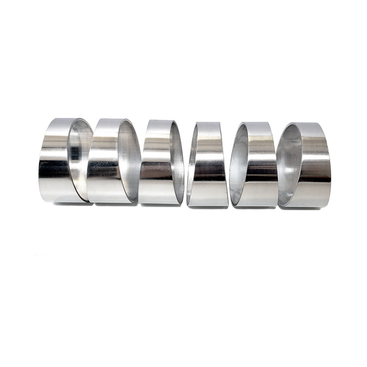 2.500" 16ga Long Radius (1.5D) Pie Cut - Polished OD - Aluminum (90° Bend - 6 Pieces Total)