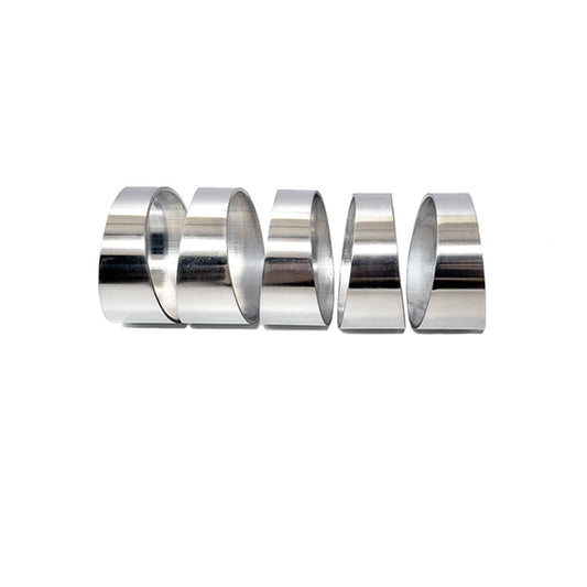 2.500" 16ga Long Radius (1.5D) Pie Cut - Polished OD - Aluminum (45° Bend - 5 Pieces Total)