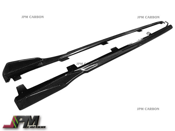 [JPMCarbon] AG Style Carbon Fiber Side Skirt Add-on Lips Fits For 2015-2018 Lexus RC with F-Sport Package Only