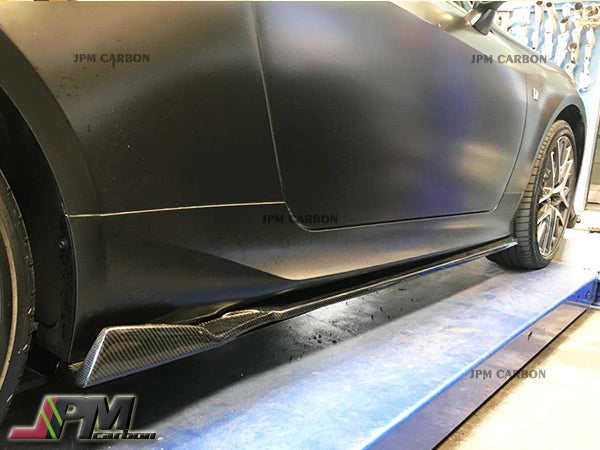 [JPMCarbon] AG Style Carbon Fiber Side Skirt Add-on Lips Fits For 2015-2018 Lexus RC with F-Sport Package Only