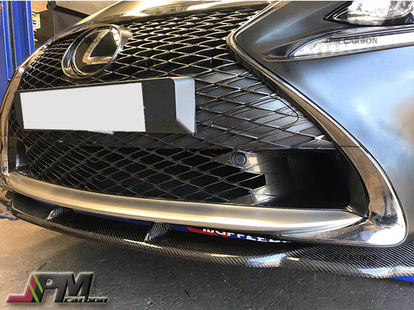 [JPMCarbon] AG Style Carbon Fiber Front Bumper Add-on Lip Fits For 2015-2018 Lexus RC with F-Sport Package Only
