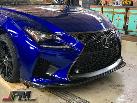 [JPMCarbon] VR Style Carbon Fiber Front Bumper Add-on Lip Fits For 2015-2018 Lexus RC-F Only