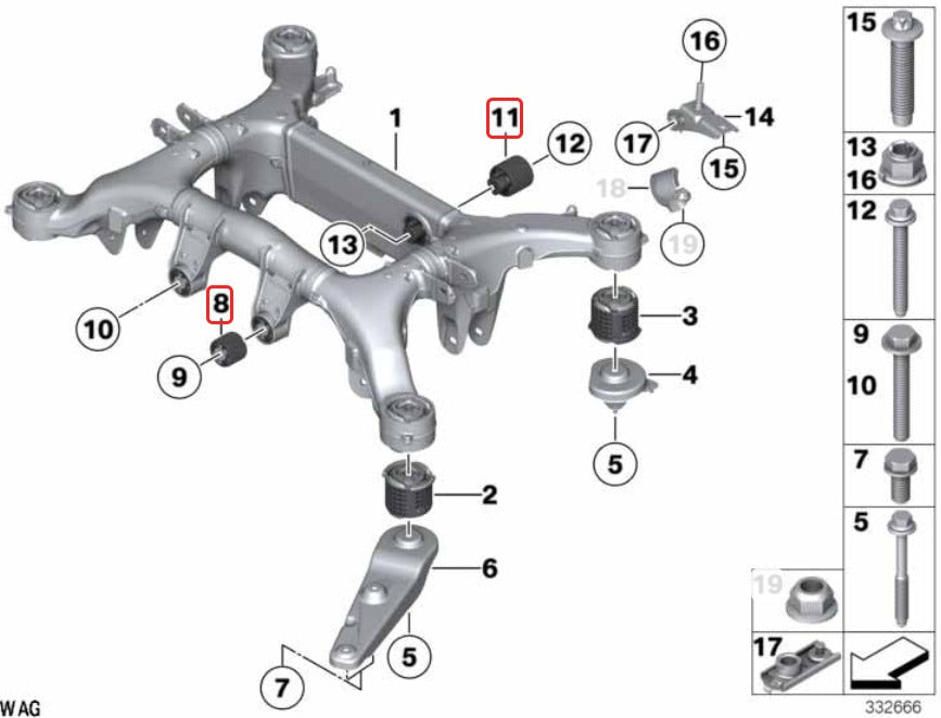 Rear Differential Front Bushing Inserts