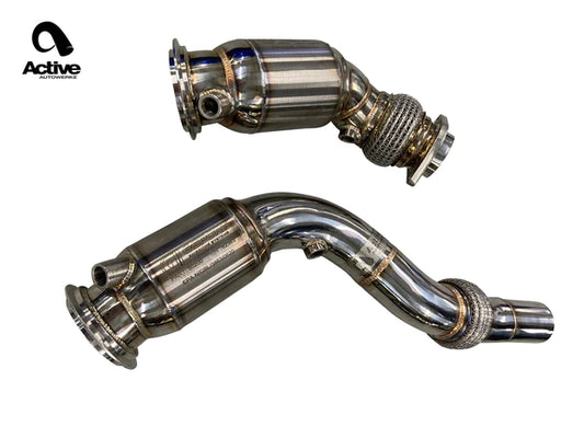 Active Autowerke - Downpipes w/ GESI G-Sport Cats || S55 (M2C/M3/M4)