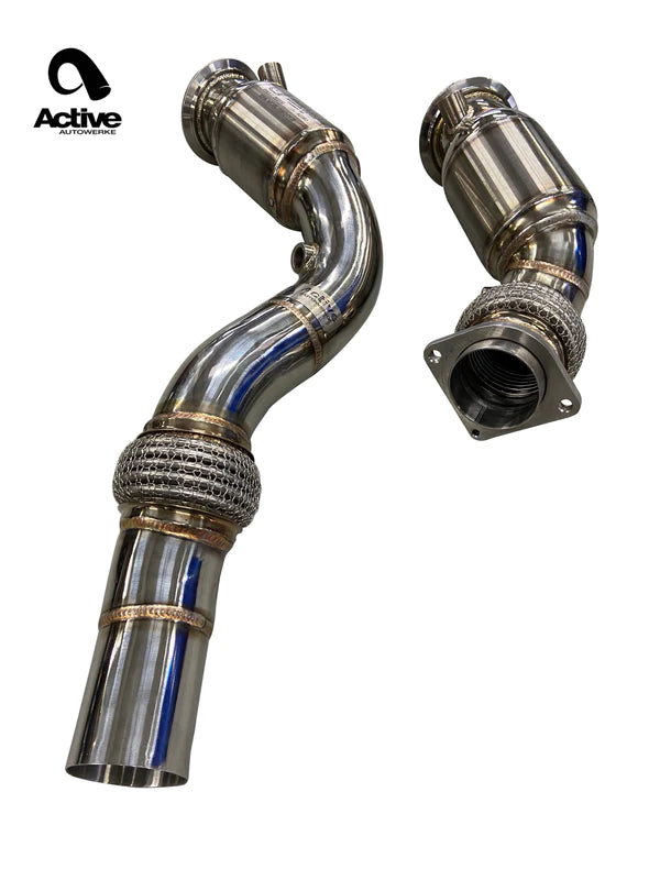 Active Autowerke - Downpipes w/ GESI G-Sport Cats || S55 (M2C/M3/M4)