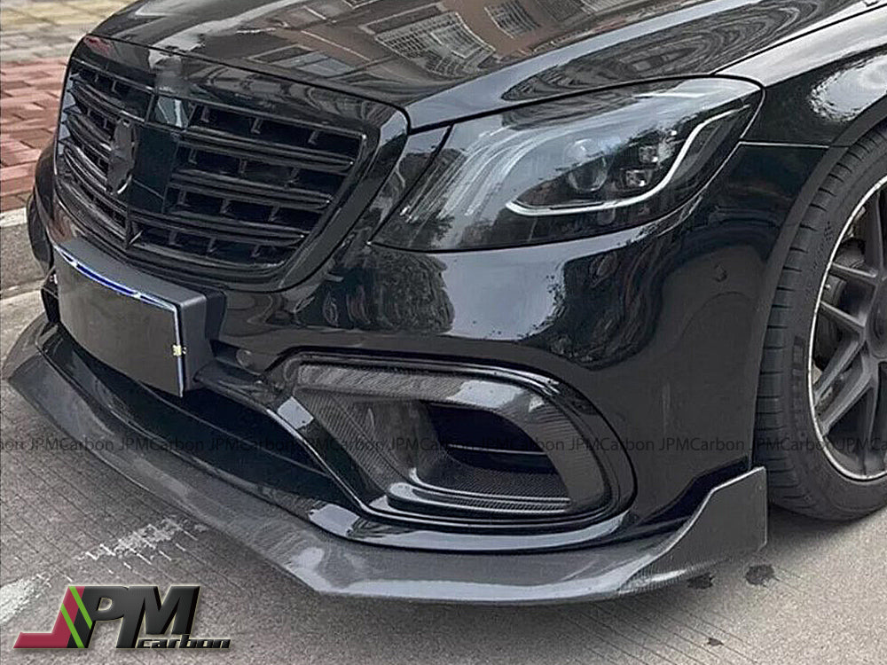 [JPMCarbon] B Style Carbon Fiber Front Lip Fits For 2018-2020 Mercedes-Benz W222 Facelift S63 S65 Only