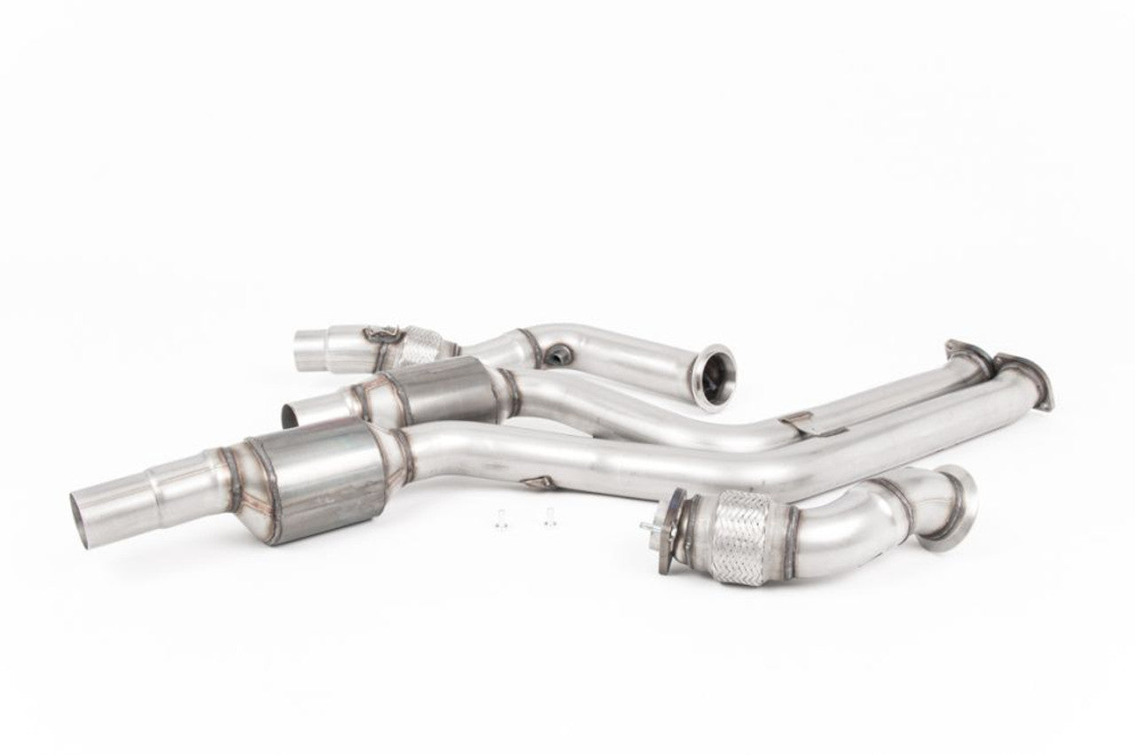 Milltek - BMW F87 M2 Competition Large Bore Downpipe Pair with Hi-Flow Sports Catalysts (For Milltek Cat-Back)