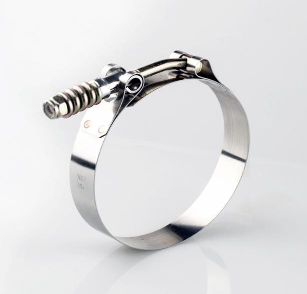 Light Duty Spring Loaded T-Bolt Clamp 304 Stainless - For 3.000" ID Silicone (Clamping Range: 3.22" - 3.52")