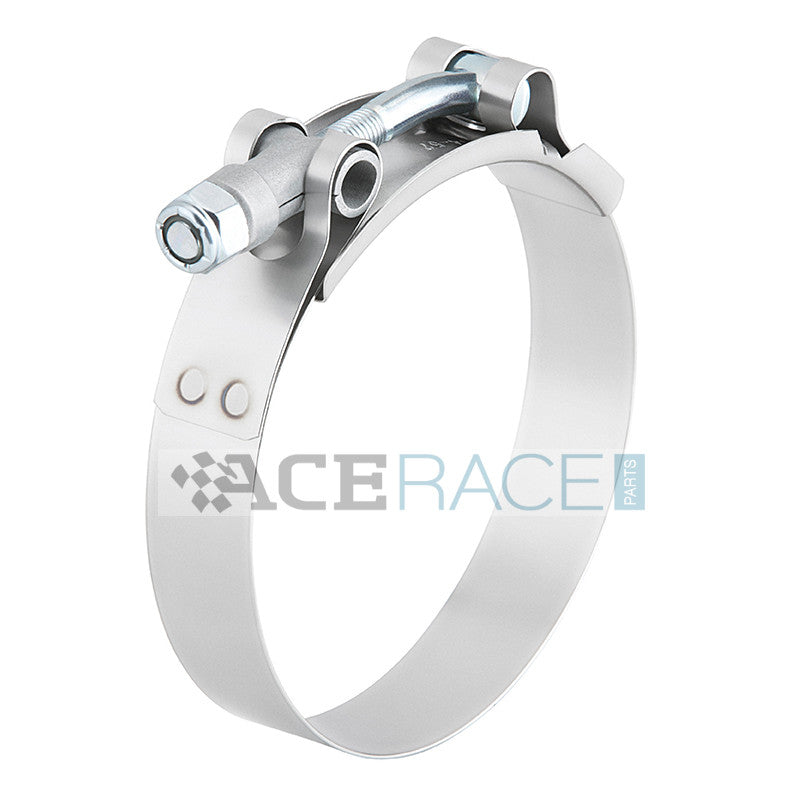 T-Bolt Clamp 304 Stainless - For 3.500" ID Silicone (Clamping Range: 3.700" - 4.015")