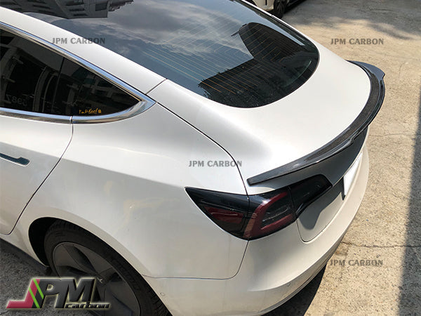 [JPMCarbon] MX Style Carbon Fiber Trunk Spoiler Fits For 2017-2023 Tesla Model 3 Only
